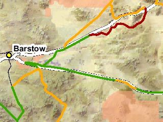 Route map from BLM